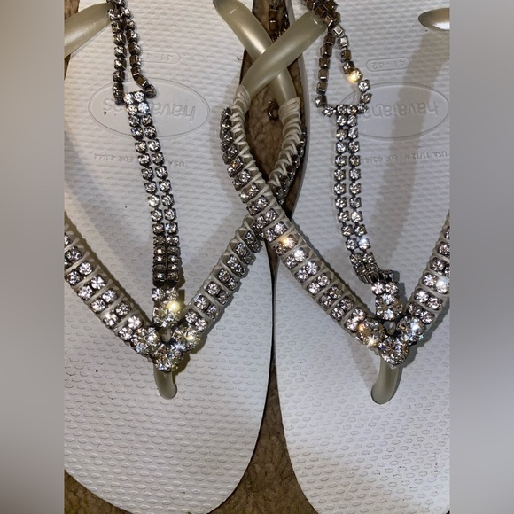 Coravana Double Glam Crystal Flip Flops - Picture 6 of 11